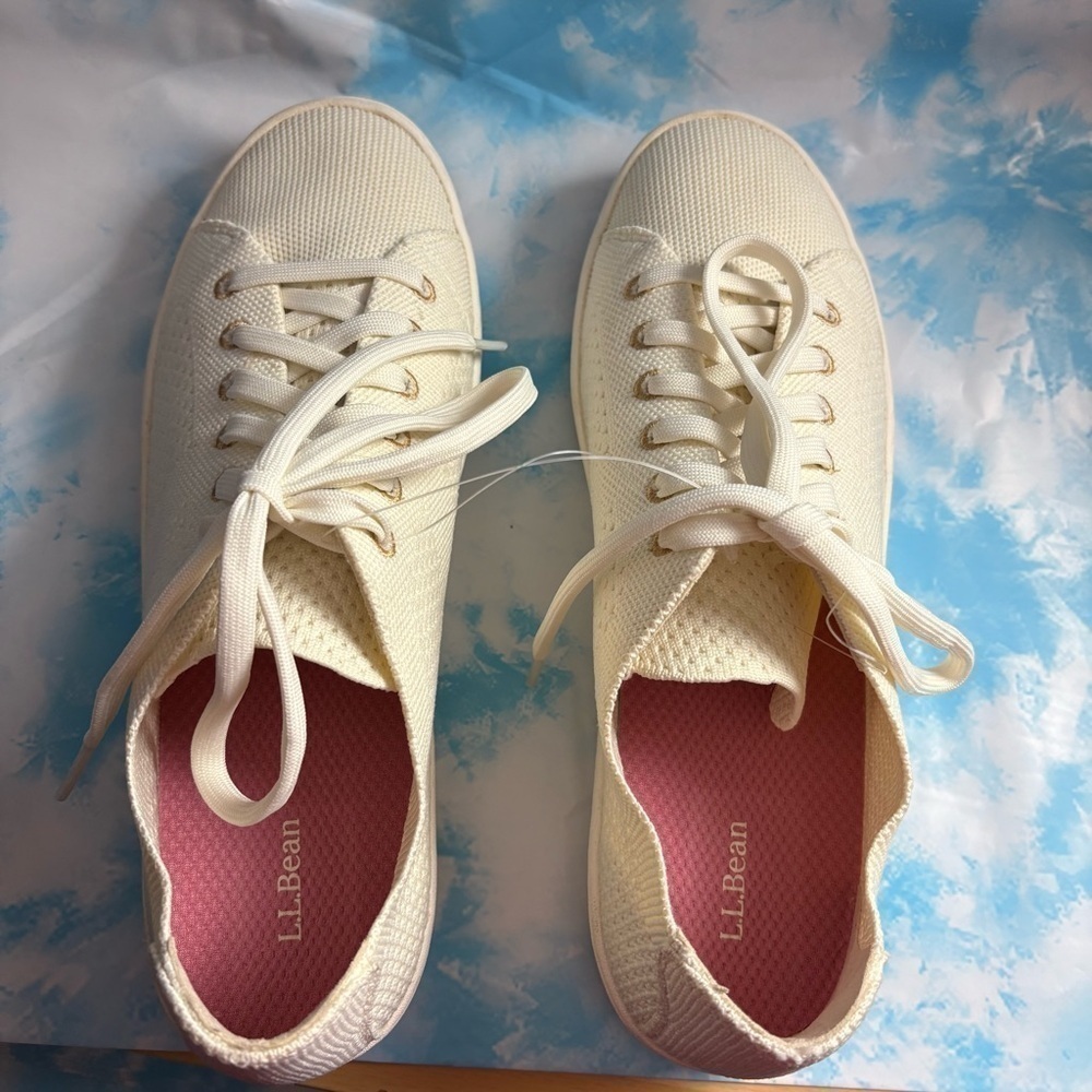 L.L bean Womens Eco Bay Knit Lace up Sneakers size 9 Medium - Picture 4 of 13
